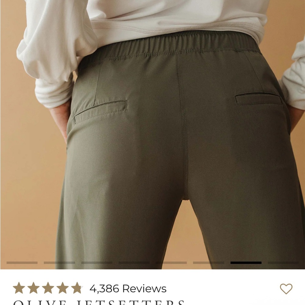 Albion Fit Olive Green Jetsetters Joggers NWOT - Picture 6 of 8